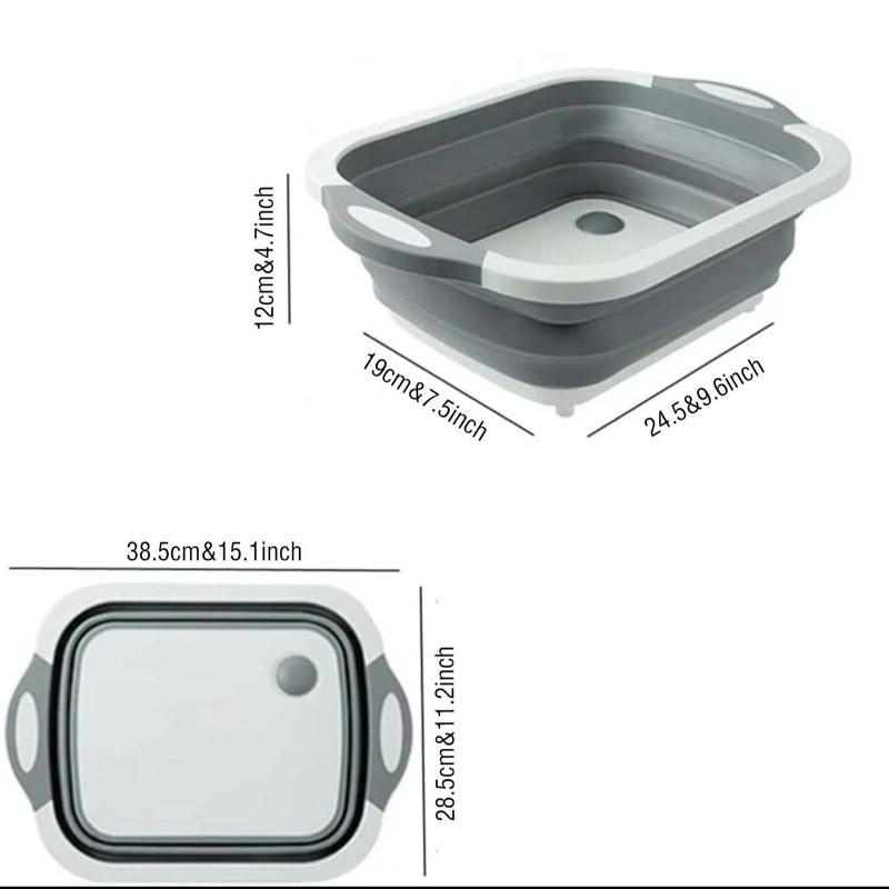 Foldable Washbasin, 1 Count Portable Sink Foot Bucket, Multifunctional Plastic Food Washing Basin, Suitable for Camping, BBQ, Fishing Basin