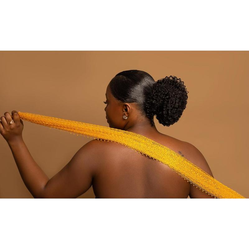 45-Inch Authentic African Exfoliating Net Sponge Ethically Sourced from Nigeria Perfect for Full Body Exfoliation and Cleansing Durable and Long-Lasting for Smooth Skin