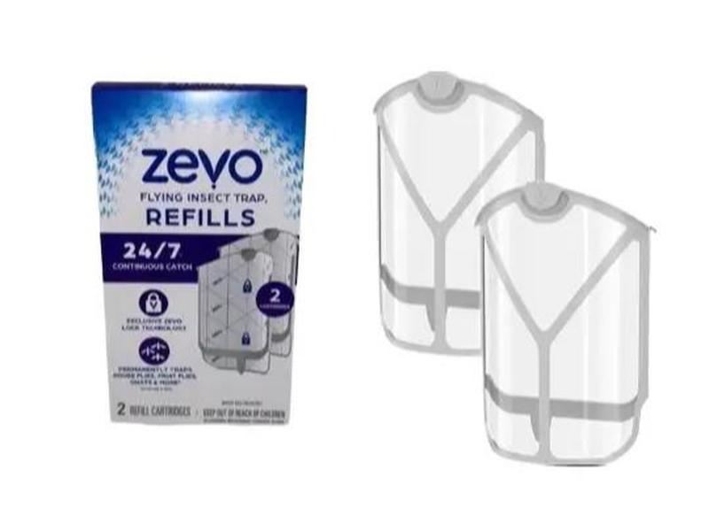 ZEVO Flying Insect Refills for Indoor Light Trap: Multi-Pack Cartridges for Fruit Flies, Gnats, and Houseflies Kitchen Home pest control