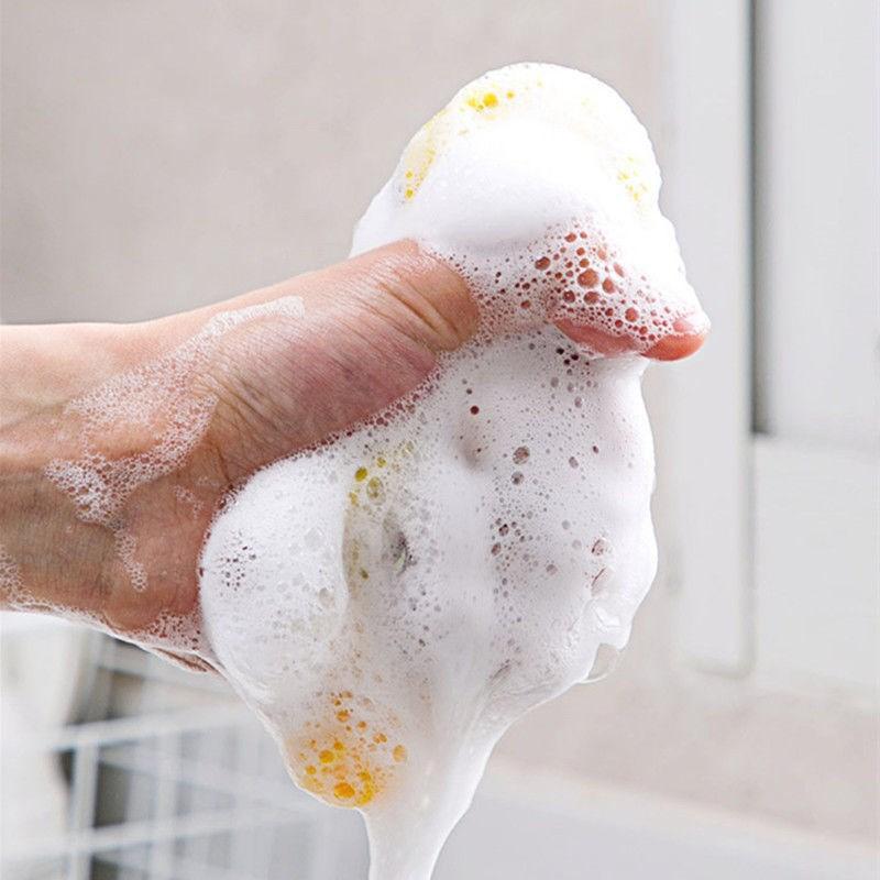 Double Sided Dish Washing Sponge, 10pcs Random Color Pan Pot Cleaning Sponge, Household Cleaning Tool for Kitchen