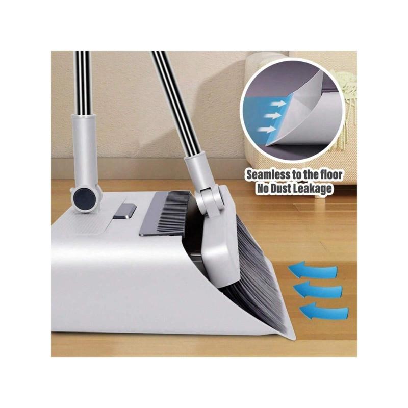 3 In 1 Household Cleaning Set - Thickened Sweeping Broom, Scrub Brush, And Dustpan With Long Handle - Non-Stick Hair Floor Cleaning Tool For Home, Office, School, And Dorm - Easy Cleaning Supplies And Gadgets