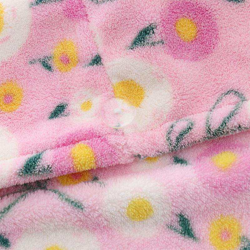 Floral Pattern Hair Drying Towel, 1 Count Soft Absorbent Hair Towel Wrap, Hair Drying Towel for Curly Hair, Bathroom Supplies for Daily Use