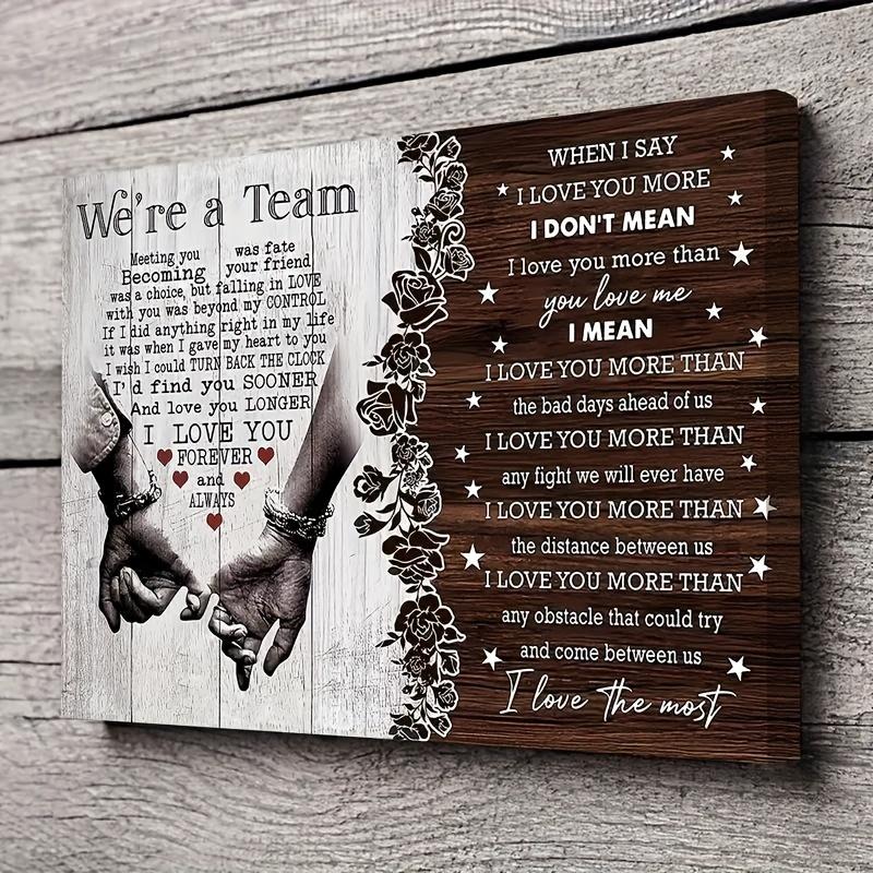 I Love You Couple Gift, Meeting You Was Fate Canvas, Gift For Lover Birthday Anniversary Couple Lover Canvas Decor (Frameless) Decorative Poster