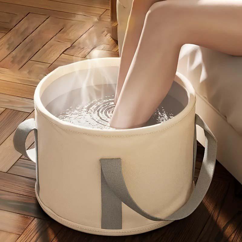 Portable Folding Foot Bath Tub with Heat Preservation, 1 Count Deep Basin with Handle, Foot Spa Bucket for Home Bathroom Dormitory Salon