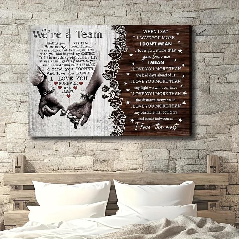 I Love You Couple Gift, Meeting You Was Fate Canvas, Gift For Lover Birthday Anniversary Couple Lover Canvas Decor (Frameless) Decorative Poster